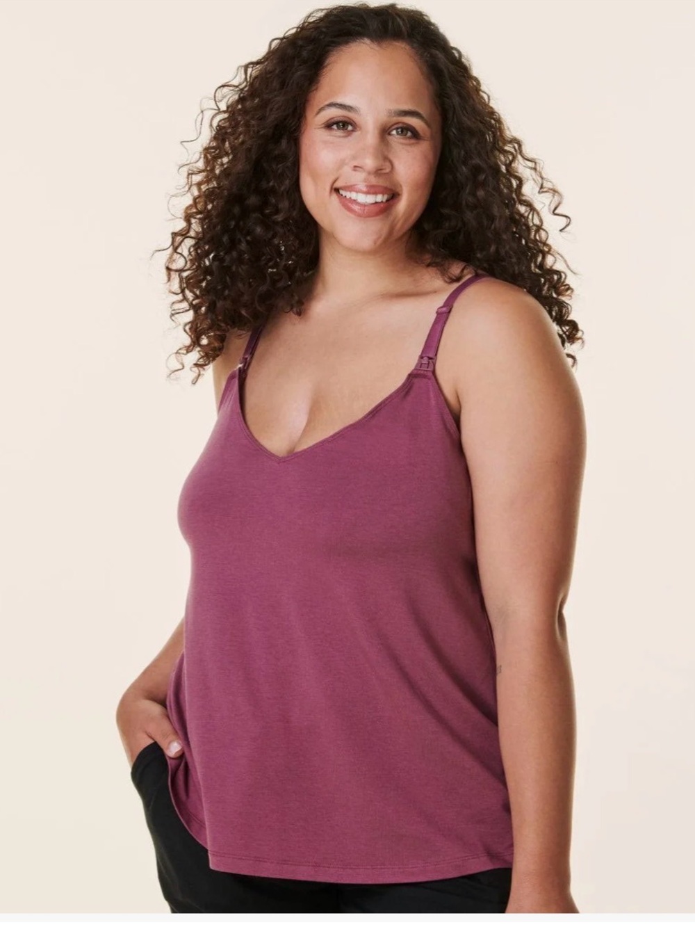 Bravado Nursing Cami in Mauve Plum